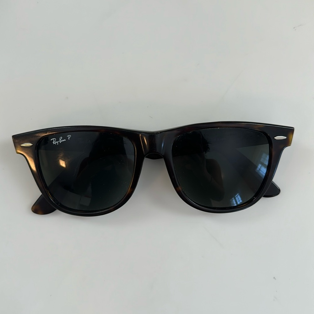 Ray Ban Tortoise Rounded Polarized Wayfarer Sungl… - image 1